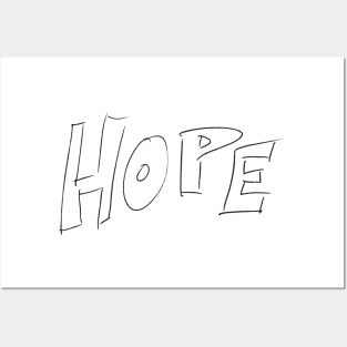 Hope - Richard Speight Jr. Handwriting - black font Posters and Art